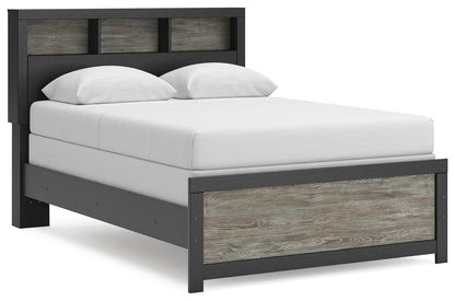 Jonnifer Full Bookcase Bed, Dresser and Mirror