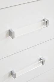 Raechalla Five Drawer Chest in Matte White