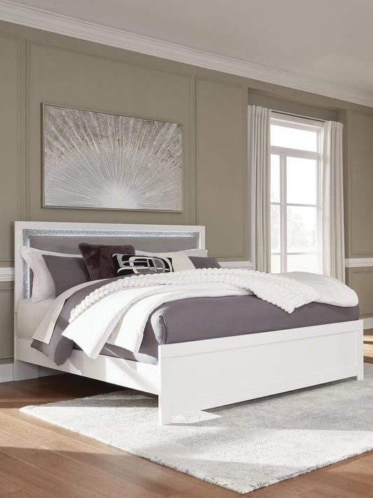 Raechalla King Upholstered Panel Bed