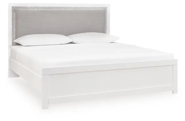 Raechalla King Upholstered Panel Bed