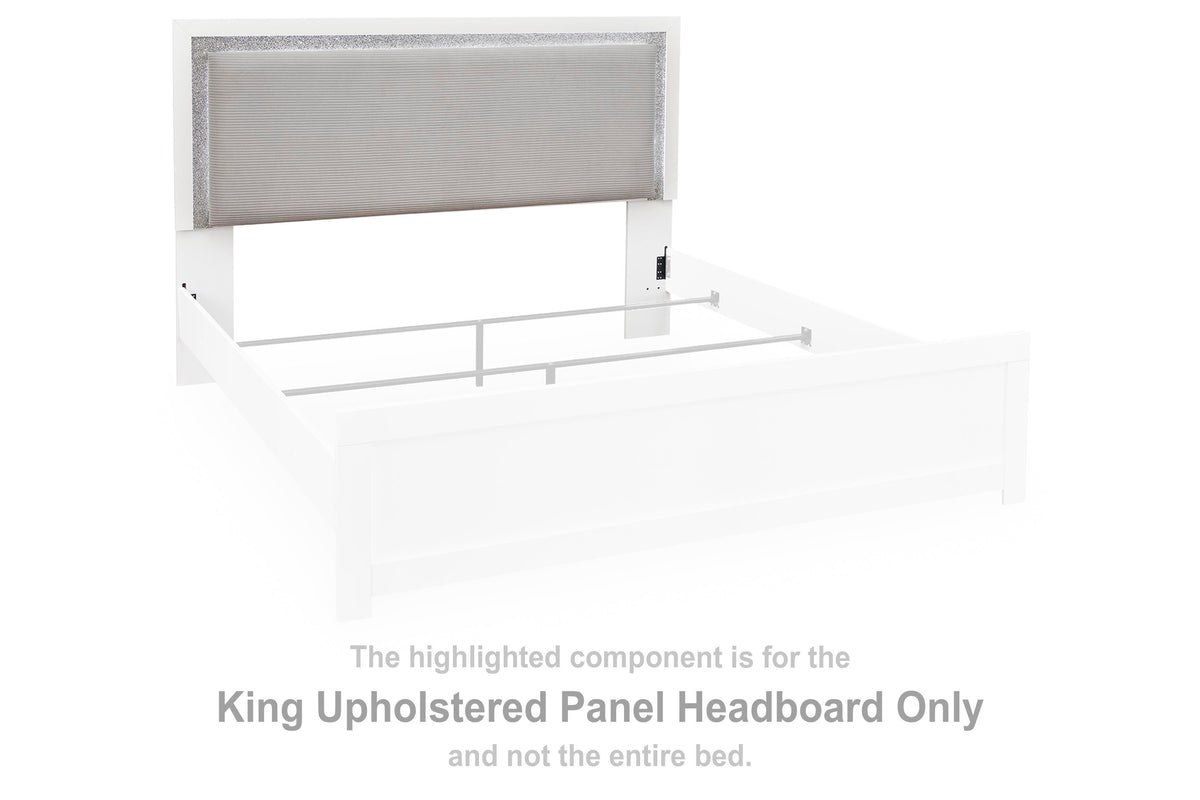 Raechalla King Upholstered Panel Headboard