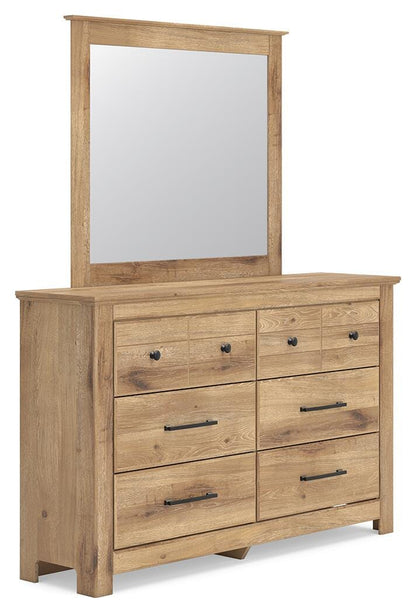 Makidern Queen Panel Bed, Dresser and Mirror