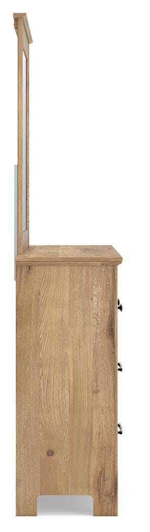 Makidern Queen Panel Storage Bed, Dresser and Mirror