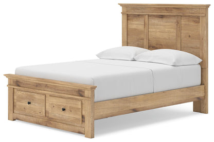 Makidern Full Panel Storage Bed, Dresser and Mirror