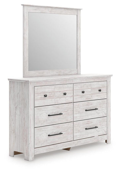 Makidern Twin Panel Bed, Dresser and Mirror