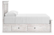 Makidern Queen Panel Storage Bed, Dresser and Mirror