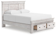 Makidern Queen Panel Storage Bed, Dresser and Mirror