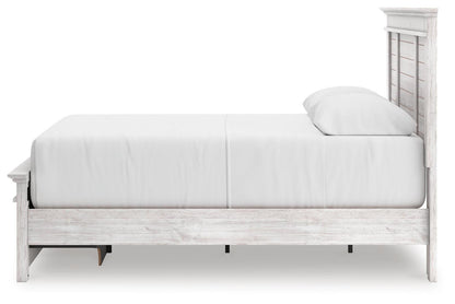 Makidern Queen Panel Storage Bed, Dresser and Mirror