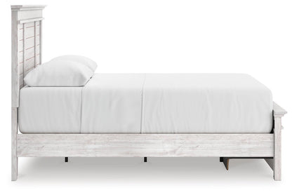Makidern Queen Panel Storage Bed, Dresser and Mirror