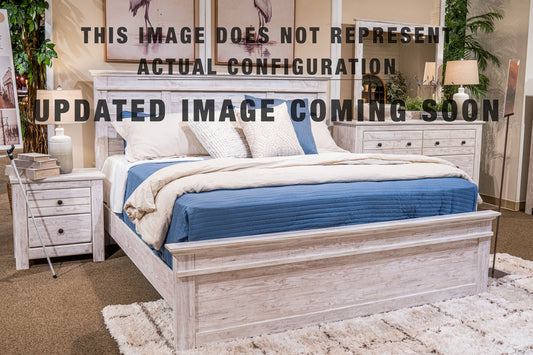 Makidern King Panel Storage Bed, Dresser, Mirror, Chest and Nightstand