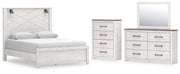 Gerridan Queen Panel Bed, Dresser, Mirror and Chest