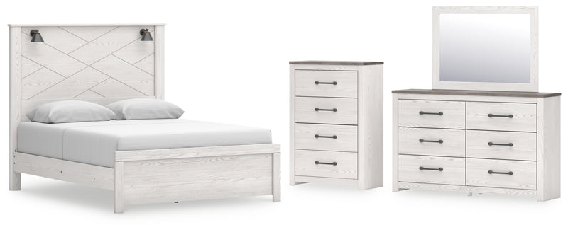 Gerridan Queen Panel Bed, Dresser, Mirror and Chest