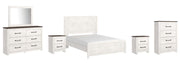Gerridan Queen Panel Bed with Dresser and Mirror, Chest and 2 Nightstands