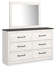 Gerridan 4PC Queen Bedroom Set with Mirrored Dresser & Nightstand