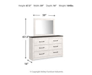 Gerridan King Panel Bed with Mirrored Dresser