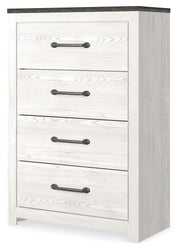 Gerridan Full Panel Bed with Mirrored Dresser, Chest and Nightstand