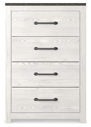 Gerridan Full Panel Bed with Mirrored Dresser, Chest and Nightstand