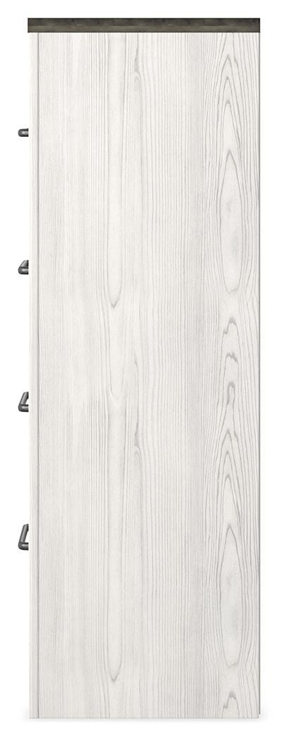 Gerridan Full Panel Bed with Mirrored Dresser, Chest and Nightstand