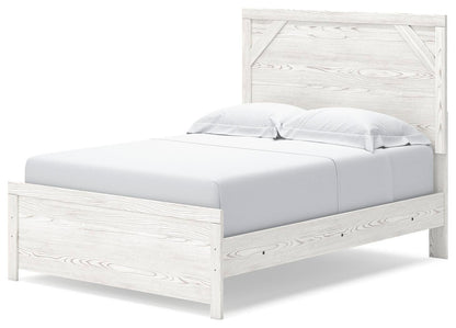 Gerridan Full Panel Bed with Mirrored Dresser, Chest and Nightstand