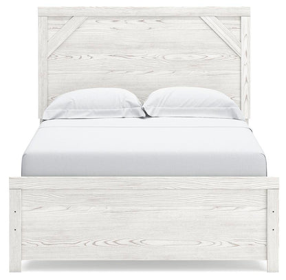 Gerridan Full Panel Bed with Mirrored Dresser, Chest and Nightstand