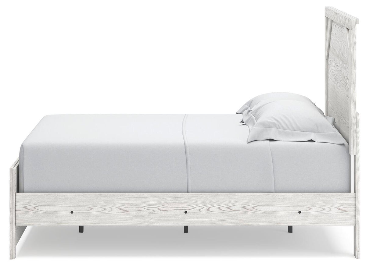 Gerridan Full Panel Bed with Mirrored Dresser, Chest and Nightstand