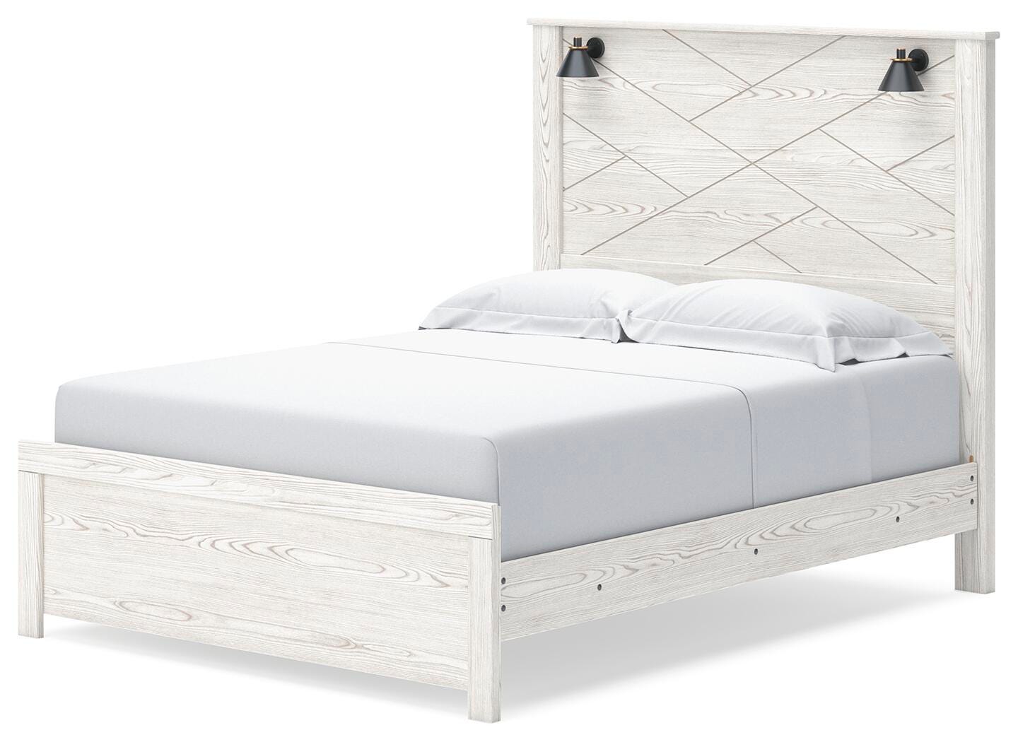 Gerridan 4PC Queen Bedroom Set with Mirrored Dresser & Nightstand