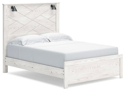 Gerridan 4PC Queen Bedroom Set with Mirrored Dresser & Nightstand