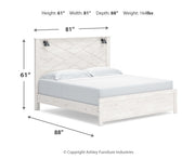 Gerridan King Panel Bed with Mirrored Dresser, Chest and Nightstand