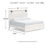 Gerridan King Panel Bed with Mirrored Dresser