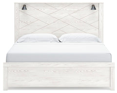 Gerridan King Panel Bed with Mirrored Dresser