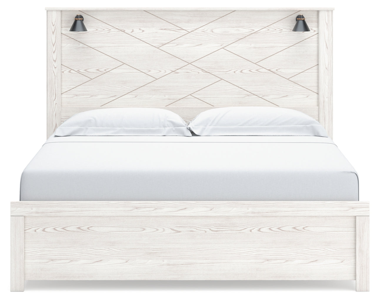 Gerridan King Panel Bed with Mirrored Dresser