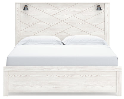 Gerridan King Panel Bed with Mirrored Dresser