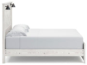 Gerridan King Panel Bed with Mirrored Dresser and Nightstand