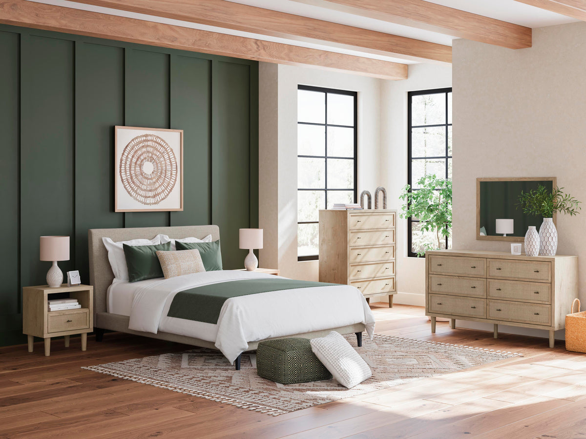 Cielden Queen UPH Bed w/Roll Slats