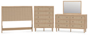 Cielden Queen Panel Headboard, Dresser, Mirror and Chest