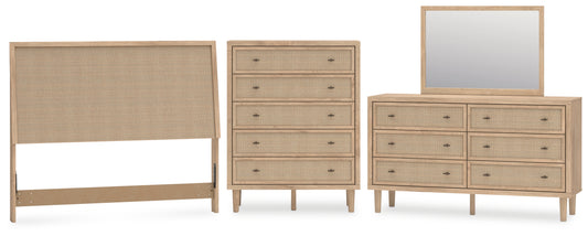 Cielden Queen Panel Headboard, Dresser, Mirror and Chest