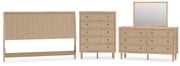Cielden King Panel Headboard, Dresser, Mirror and Chest