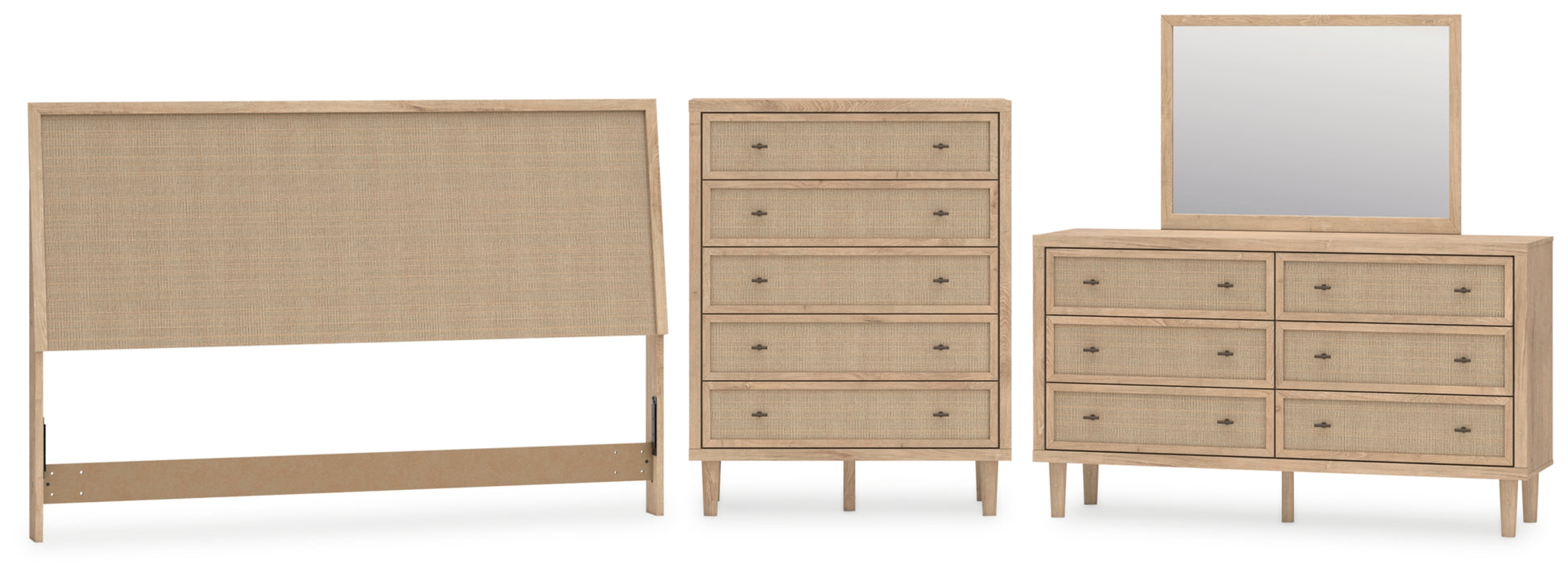 Cielden King Panel Headboard, Dresser, Mirror and Chest