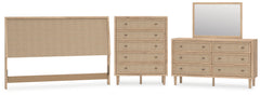 Cielden King Panel Headboard, Dresser, Mirror and Chest