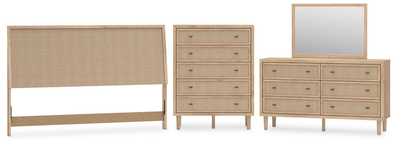 Cielden King Panel Headboard, Dresser, Mirror and Chest