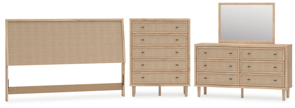 Cielden King Panel Headboard, Dresser, Mirror and Chest