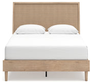 Cielden Queen Panel Bed with Mirrored Dresser and Chest