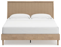 Cielden King Panel Bed with Mirrored Dresser and Chest