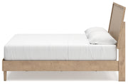 Cielden King Panel Bed with Mirrored Dresser and Nightstand
