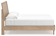 Cielden King Panel Bed with Mirrored Dresser and Nightstand