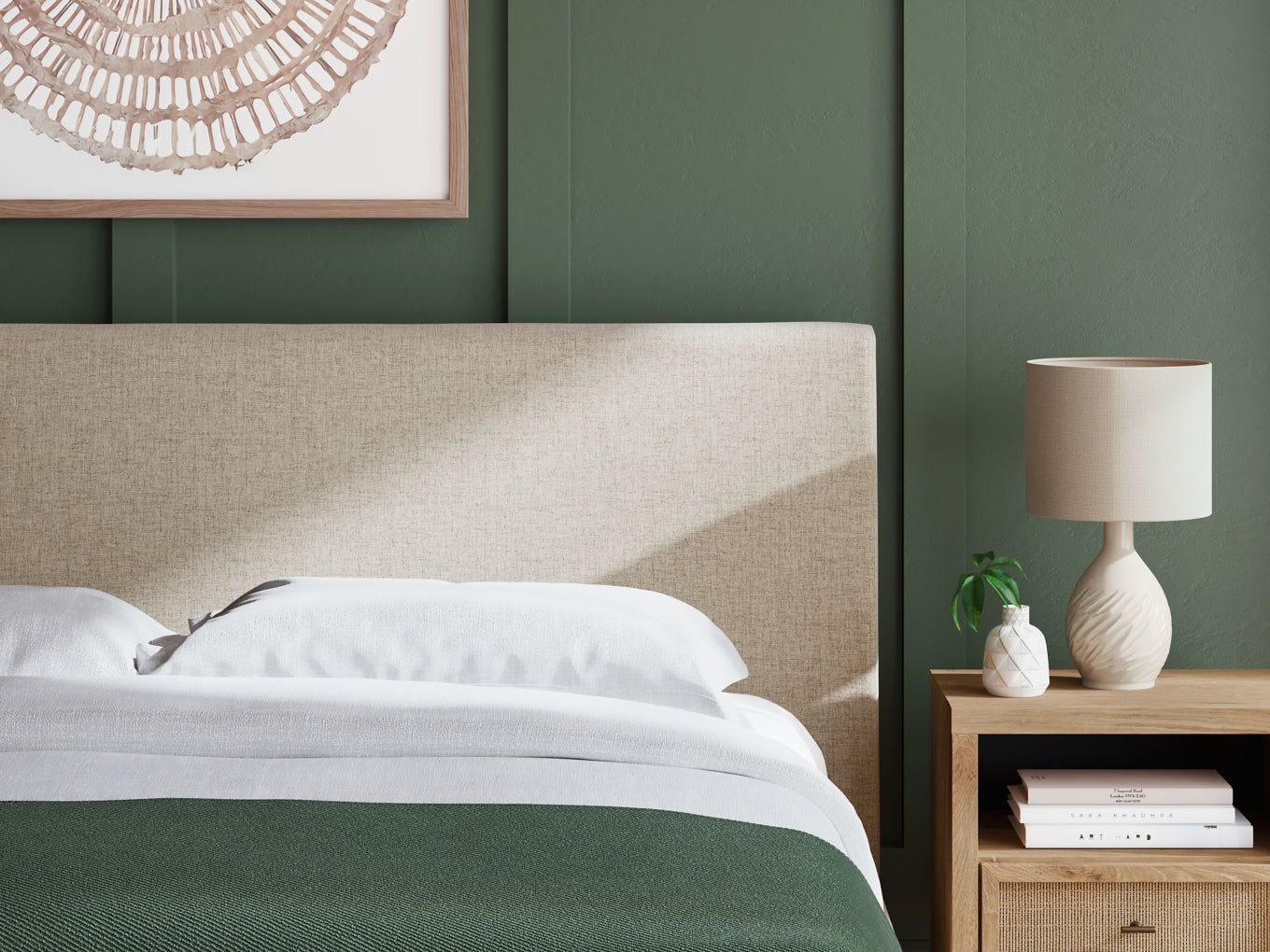 Cielden King UPH Bed w/Roll Slats