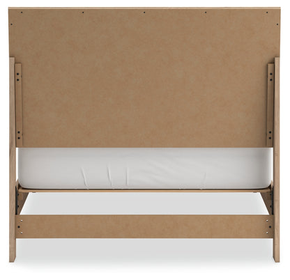 Cielden Full Panel Bed with Mirrored Dresser