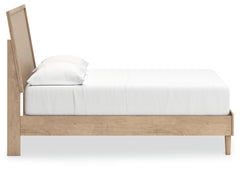 Cielden Full Panel Bed with Mirrored Dresser, Chest and Nightstand