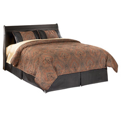 Huey Vineyard Queen Sleigh Headboard Bed with Mirrored Dresser and Chest