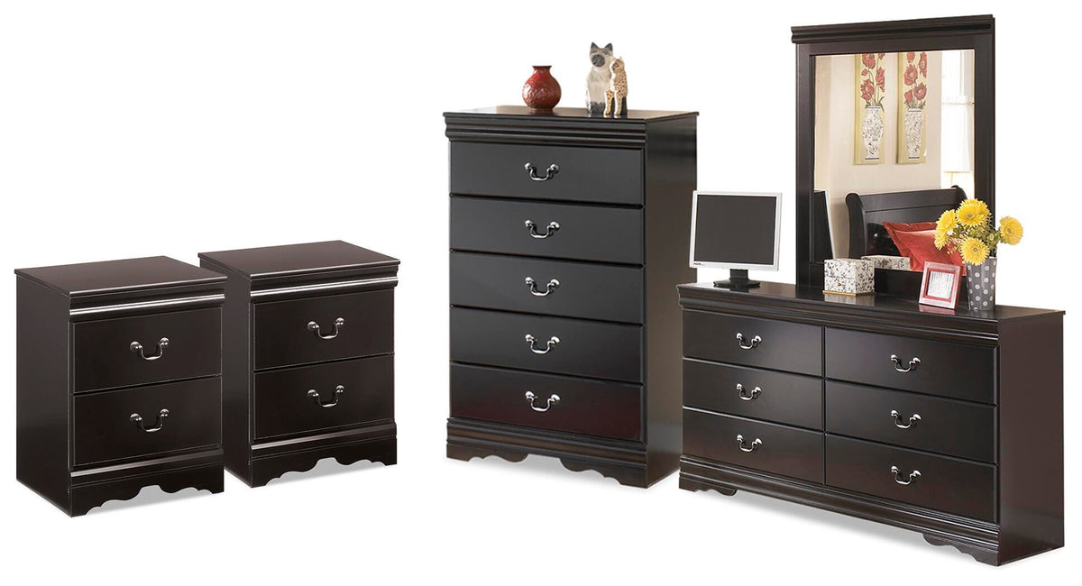 Huey Vineyard Dresser, Mirror, Chest and 2 Nightstands
